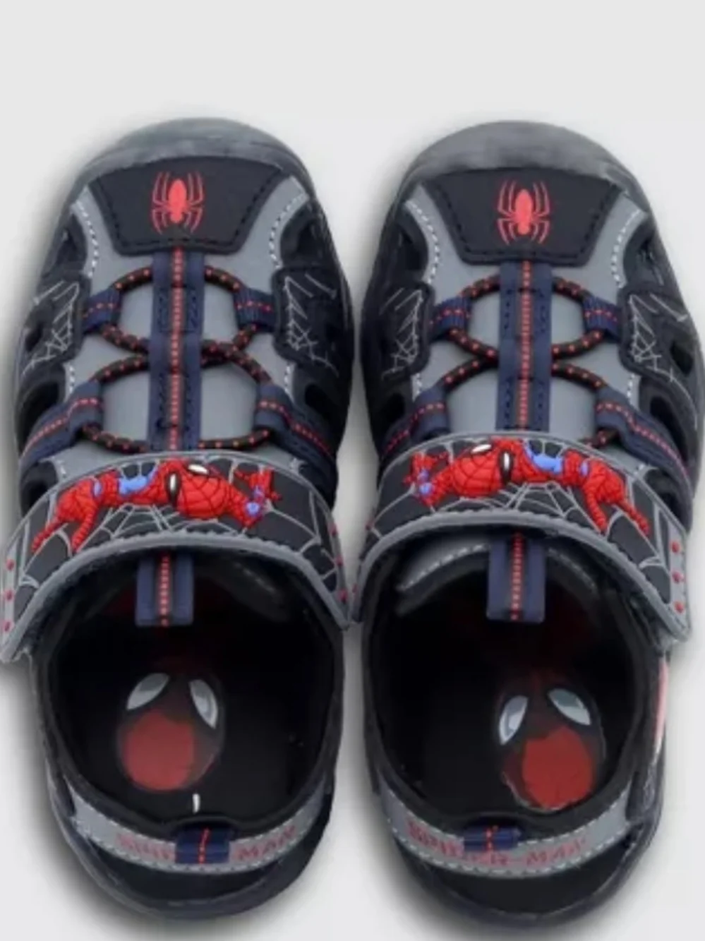 Toddler Marvel Spider-Man lighted footwear Camp Sandal Black/Gray size 11T new